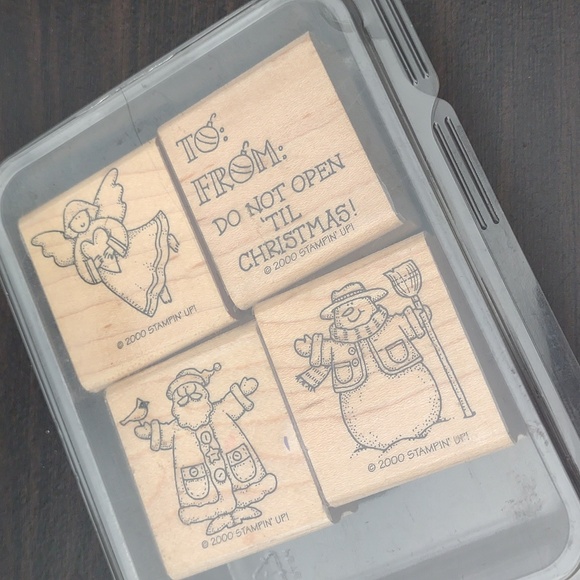 Christmas Theme 2000 Wood Stamps Stampin Up - Picture 4 of 6